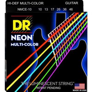 DR Strings NMCE-10 DR NEON Electric Strings, Medium, Multi-Color
