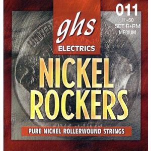 GHS Strings R+RM Nickel Rockers, Rollerwound Pure Nickel, Medium