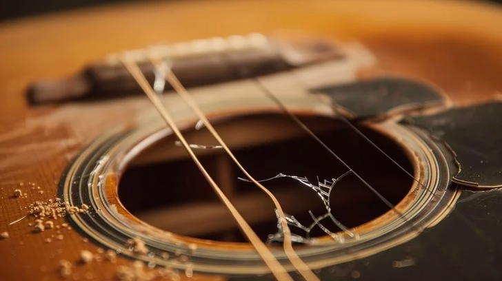 Damaged guitar strings